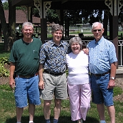 IMG 5628  Tom Hoyt, Jim Hoyt, Ruth (Hoyt) Schroeder, and Ron Hoyt