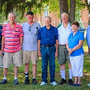 IMG 7825-30  Jim Hoyt, Tom Hoyt, Tom Agner, Paul Burkhart, Bob Schwanzl, Ruth (Hoyt) Schroeder, Ron Hoyt